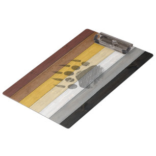 SlipperyJoe's Bear Pride flag wooden floor texture Clipboard