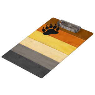 SlipperyJoe's Bear Pride flag wooden floor texture Clipboard