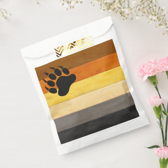 SlipperyJoe's Bear Pride flag wooden floor texture Favour Bags (Sealed)