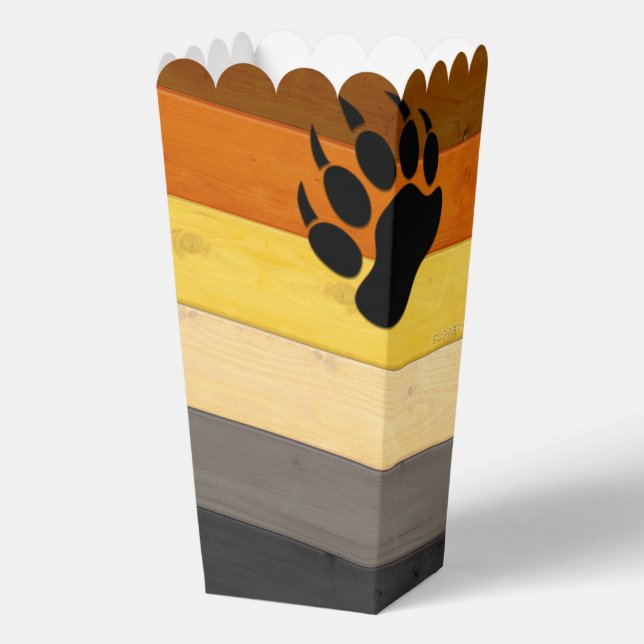 SlipperyJoe's Bear Pride flag wooden floor texture Favour Box (Back)