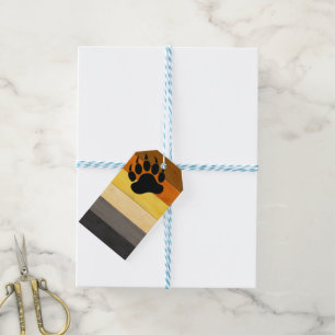 SlipperyJoe's Bear Pride flag wooden floor texture Gift Tags