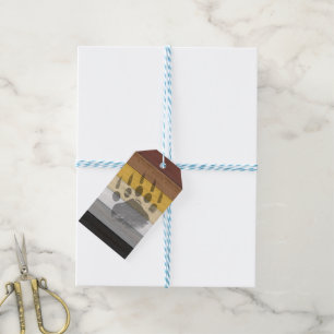 SlipperyJoe's Bear Pride flag wooden floor texture Gift Tags