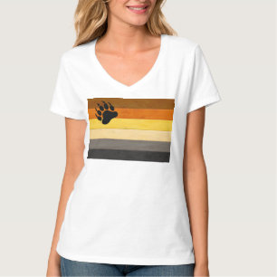 SlipperyJoe's Bear Pride flag wooden floor texture T-Shirt