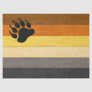 SlipperyJoe's Bear Pride flag wooden floor texture Tissue Paper