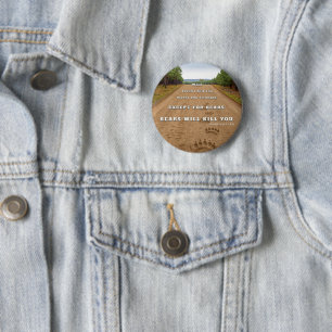 SlipperyJoe's bears will kill you paw prints press 6 Cm Round Badge