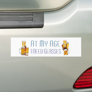 SlipperyJoe's beer glasses pilsner glasses steins Bumper Sticker
