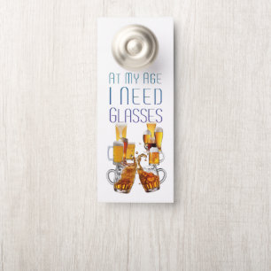 SlipperyJoe's beer glasses pilsner glasses steins Door Hanger