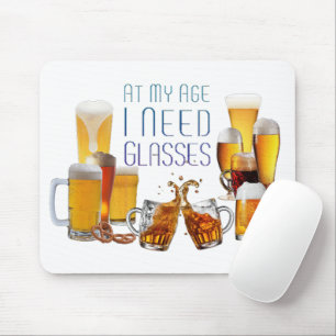 SlipperyJoe's beer glasses pilsner glasses steins  Mouse Mat