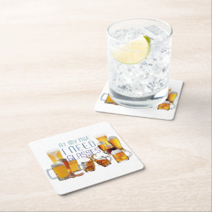 SlipperyJoe's beer glasses pilsner glasses steins  Square Paper Coaster