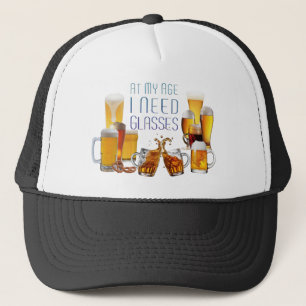 SlipperyJoe's beer glasses pilsner glasses steins  Trucker Hat
