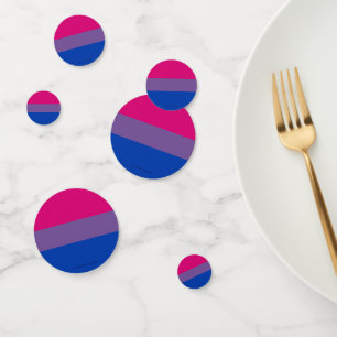 SlipperyJoe's Bisexual Pride Flag colours magenta Confetti