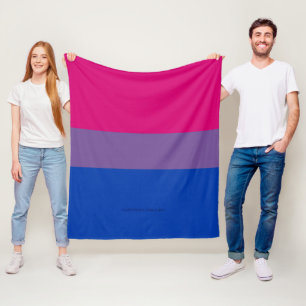 SlipperyJoe's Bisexual Pride Flag colours magenta Fleece Blanket