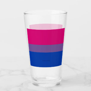 SlipperyJoe's Bisexual Pride Flag colours magenta Glass