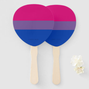 SlipperyJoe's Bisexual Pride Flag colours magenta  Hand Fan