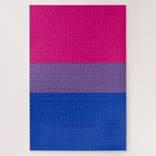SlipperyJoe's Bisexual Pride Flag colours magenta  Jigsaw Puzzle