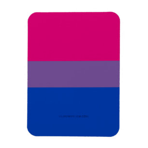 SlipperyJoe's Bisexual Pride Flag colours magenta  Magnet