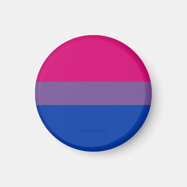 SlipperyJoe's Bisexual Pride Flag colours magenta  Magnet (Front)