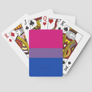 SlipperyJoe's Bisexual Pride Flag colours magenta Playing Cards
