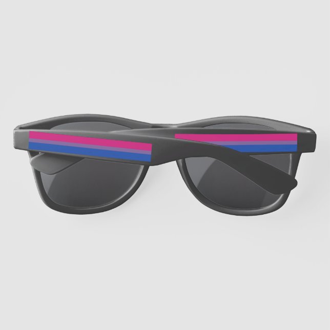 SlipperyJoe's Bisexual Pride Flag colours magenta  Sunglasses (Back)