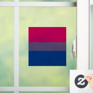 SlipperyJoe's Bisexual Pride Flag colours magenta  Window Cling