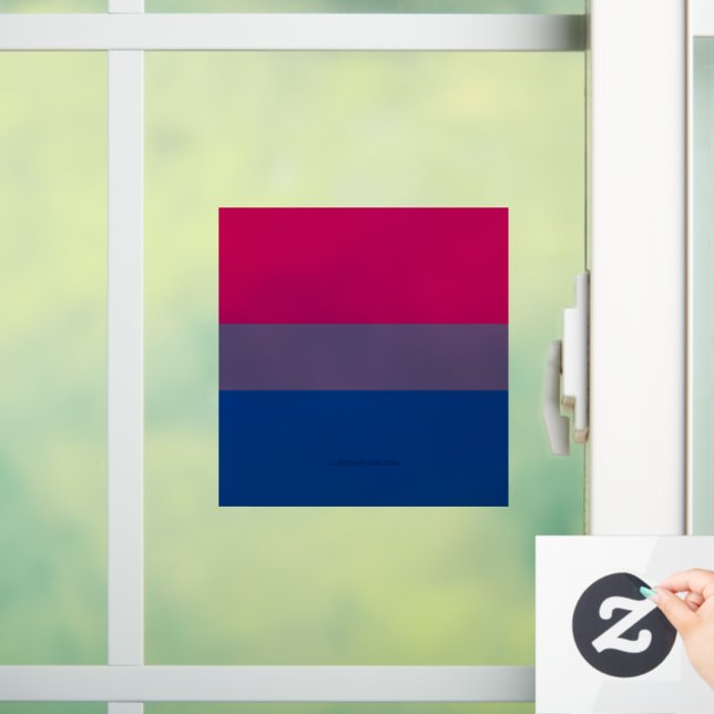 SlipperyJoe's Bisexual Pride Flag colours magenta  Window Cling (Home)