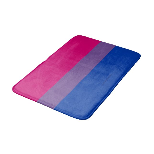 SlipperyJoe's Bisexual Pride Flag lavender-pink bl Bath Mat (Angled)
