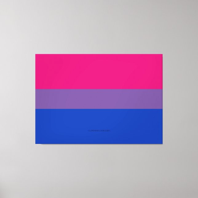 SlipperyJoe's Bisexual Pride Flag lavender-pink bl Canvas Print (Front)