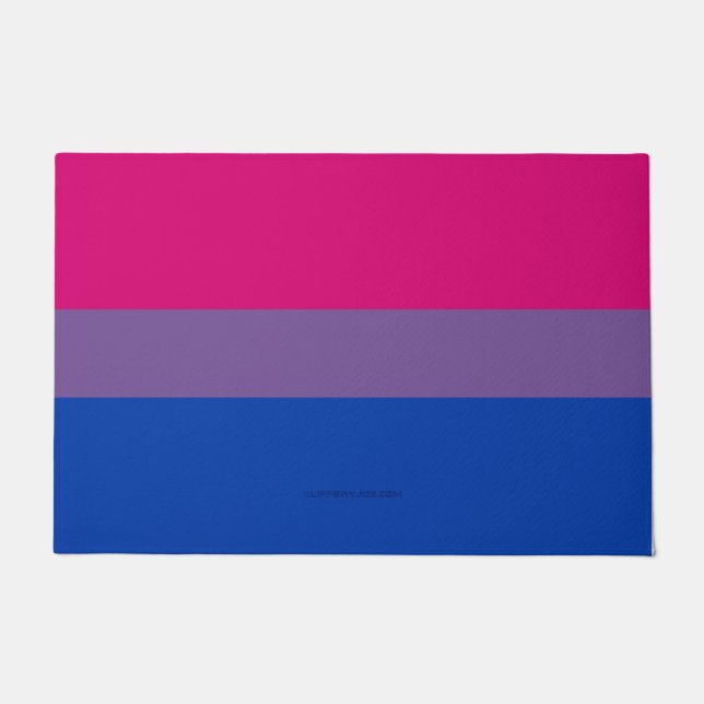 SlipperyJoe's Bisexual Pride Flag lavender-pink bl Doormat (Front)