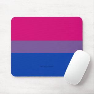 SlipperyJoe's Bisexual Pride Flag lavender-pink bl Mouse Mat