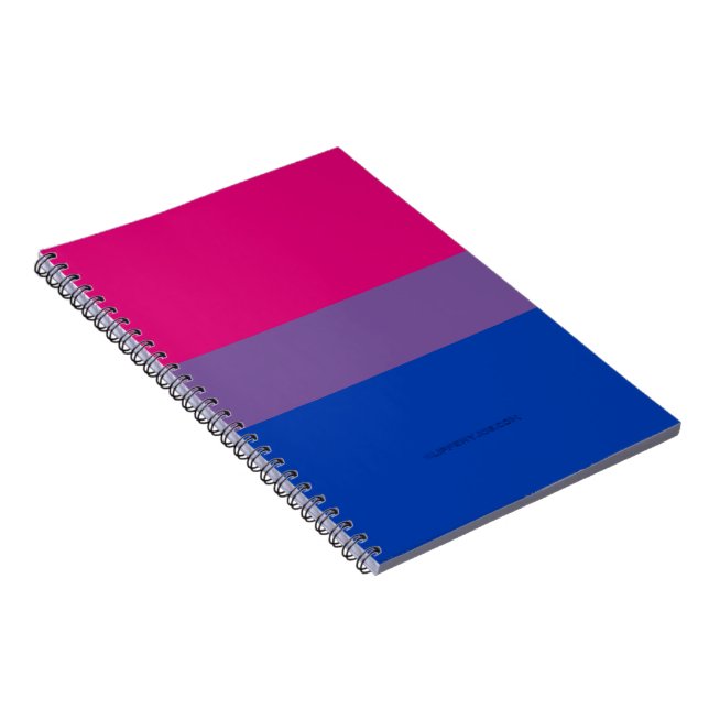 SlipperyJoe's Bisexual Pride Flag lavender-pink bl Notebook (Right Side)