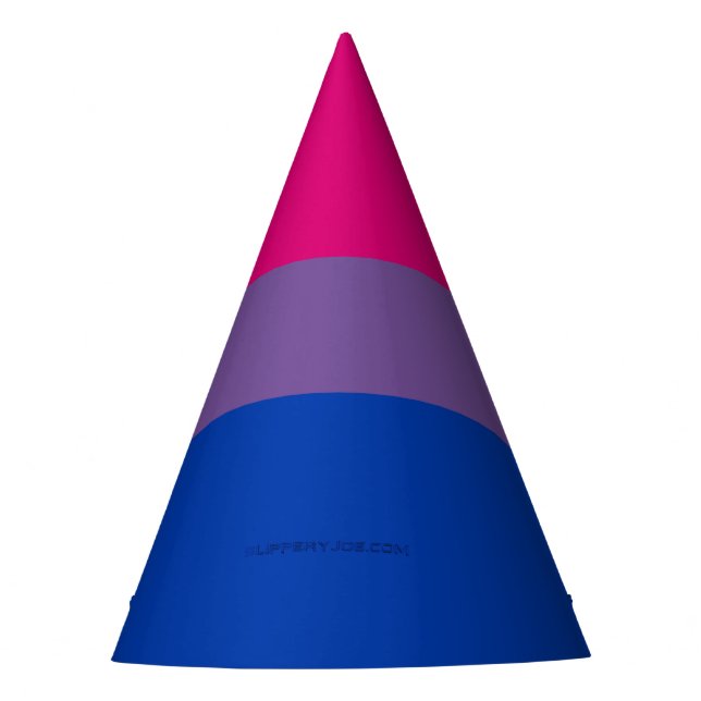 SlipperyJoe's Bisexual Pride Flag lavender-pink bl Party Hat (Front)