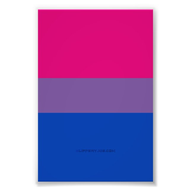 SlipperyJoe's Bisexual Pride Flag lavender-pink bl Photo Print (Front)