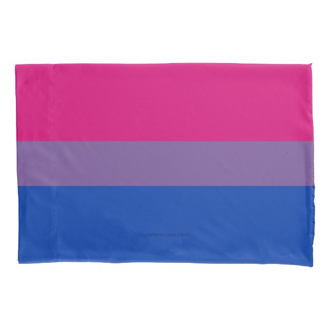 SlipperyJoe's Bisexual Pride Flag lavender-pink bl Pillowcase (Front)