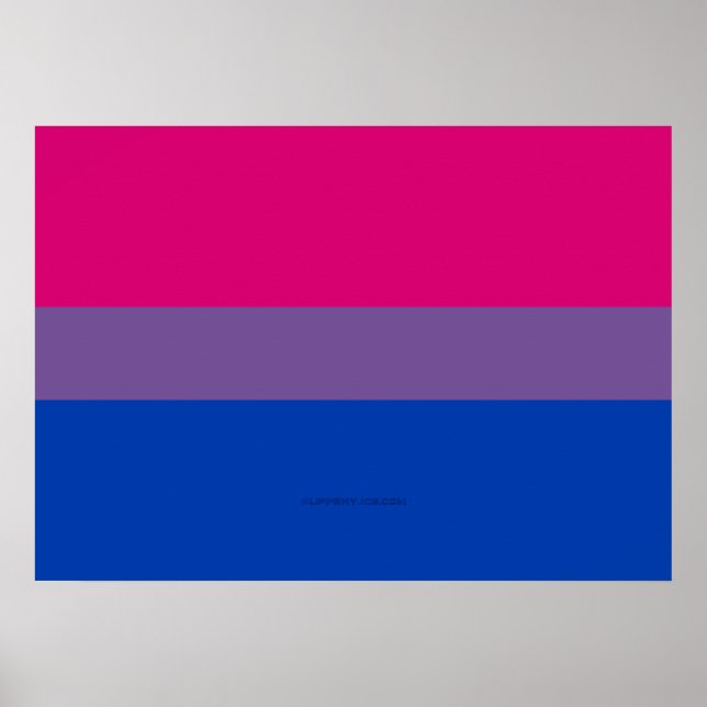 SlipperyJoe's Bisexual Pride Flag lavender-pink bl Poster (Front)