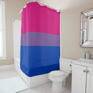 SlipperyJoe's Bisexual Pride Flag lavender-pink bl Shower Curtain