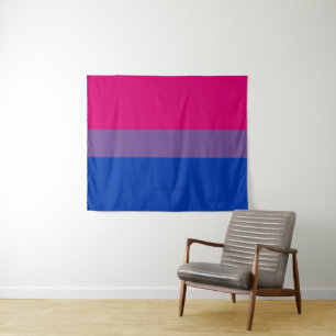SlipperyJoe's Bisexual Pride Flag lavender-pink bl Tapestry