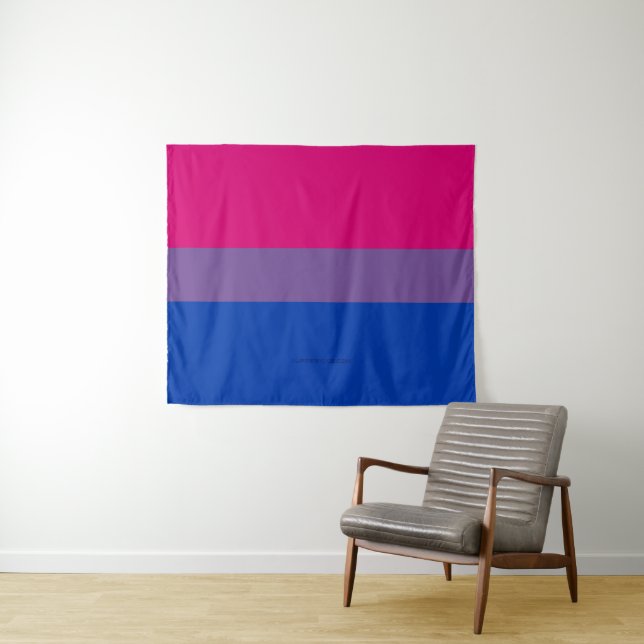 SlipperyJoe's Bisexual Pride Flag lavender-pink bl Tapestry (In Situ (Horizontal))