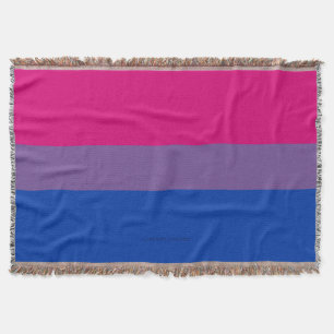 SlipperyJoe's Bisexual Pride Flag lavender-pink bl Throw Blanket