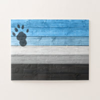SlipperyJoe's black otter paw print hairy lean med