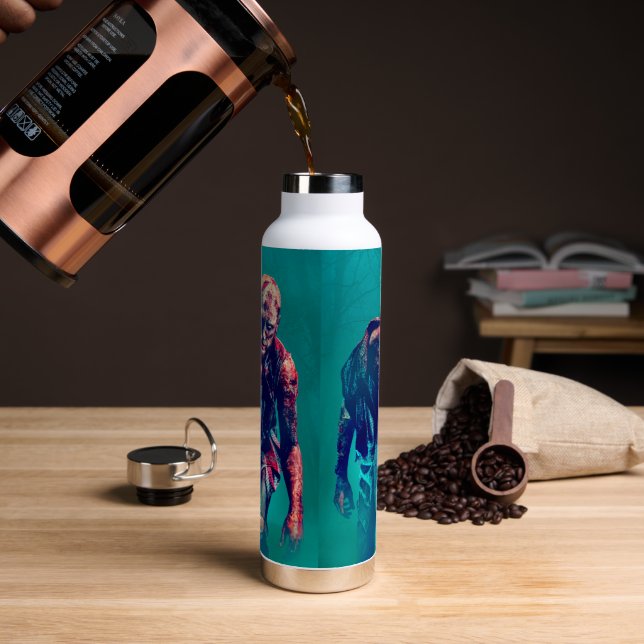 SlipperyJoe's bloody zombie woods Halloween mist f Water Bottle (Coffee)