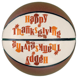 SlipperyJoe's bright festive Thanksgiving graphic Basketball