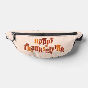 SlipperyJoe's bright festive Thanksgiving graphic Bum Bags