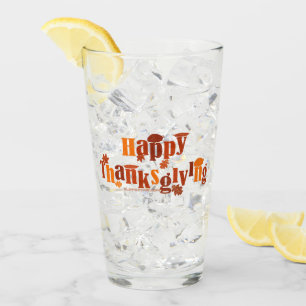 SlipperyJoe's bright festive Thanksgiving graphic Glass