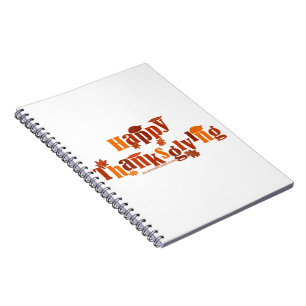 SlipperyJoe's bright festive Thanksgiving graphic Notebook