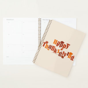 SlipperyJoe's bright festive Thanksgiving graphic Planner