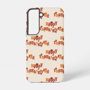 SlipperyJoe's bright festive Thanksgiving graphic Samsung Galaxy Case