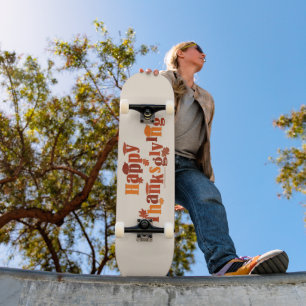 SlipperyJoe's bright festive Thanksgiving graphic  Skateboard