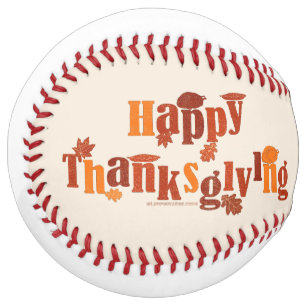 SlipperyJoe's bright festive Thanksgiving graphic Softball
