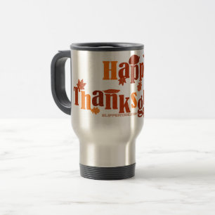 SlipperyJoe's bright festive Thanksgiving graphic  Travel Mug