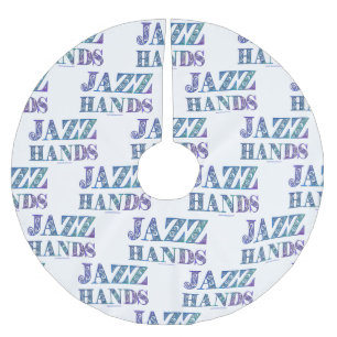 SlipperyJoe's broadway musical Jazz Hands queer ca Brushed Polyester Tree Skirt